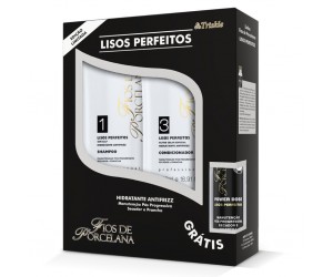 KIT TRISKLE SHAMPOO+CONDICIONADOR LISO PERFEITO GTS AMPOLA