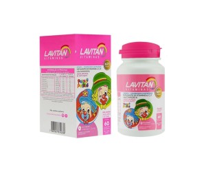 Lavitan Kids Zero Açúcar Sabor Tutti-FrutiiI 60 Comprimidos