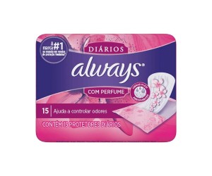 PROTETOR DIÁRIO ALWAYS COM PERFUME 15 UNIDADES
