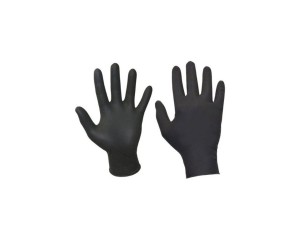 LUVA NITRILICA BELA  PRETA M 1 PAR