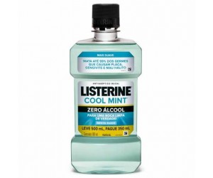 Listerine Cool Mint Zero álcool Menta Lv 500ml Pg 350ml