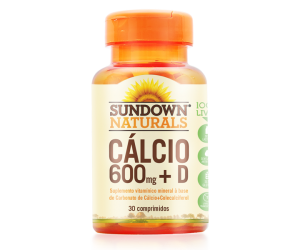 Cálcio 600mg + D Sundown Naturals 30 Comprimidos