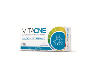 Vitaone Cálcio 600mg + Vitamina D3 200ui 60 Cápsulas